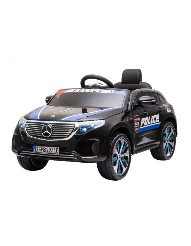 Акумулаторна кола Licensed Mercedes Benz EQC400 Police Black