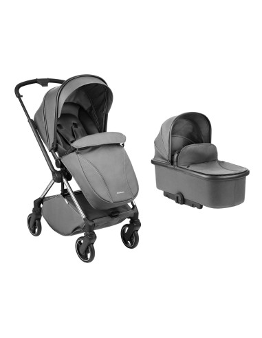 Комбинирана количка 2в1 с кош за новородено Lanah Grey