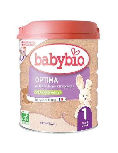 Био Адаптирано мляко на прах за кърмачета (0-6 месеца) - OPTIMA 1- 800г - Babybio