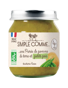 Био Зеленчуково пюре - Картофи и Грах (4+ месеца) - 125г...