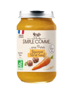 Био Зеленчуково пюре - с Говеждо месо (6+ месеца) - 190г...