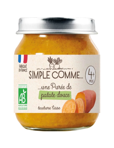 Био Зеленчуково пюре - Сладък Картоф (4+ месеца) - 125г - Simple Comme