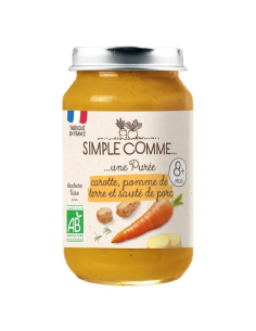 Био Зеленчуково пюре - със Свинско месо, Моркови и...