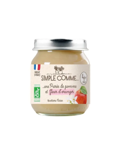 Био Плодово пюре - Ябълка и Портокалов цвят (4+ месеца) -...