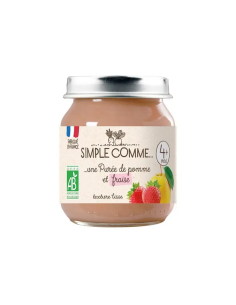 Био Плодово пюре - Ябълка и Ягода (4+ месеца) - 125г -...