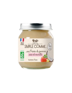 Био Плодово пюре - Ябълка, Кокосово мляко и Ванилия (4+...