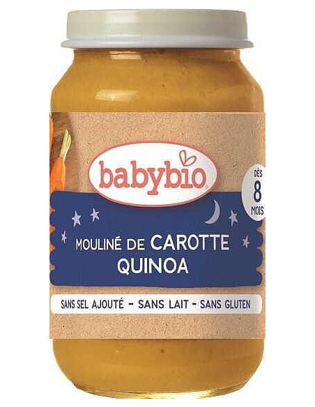 Био Зеленчуково пюре - Морков и Киноа (8+ месеца) - 200г - Babybio