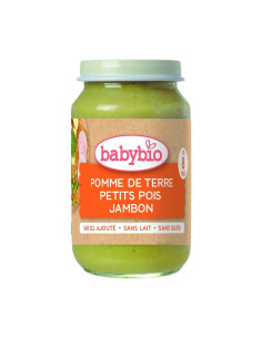 Био Зеленчуково пюре - Шунка, Картофи и Зелен грах (8+...