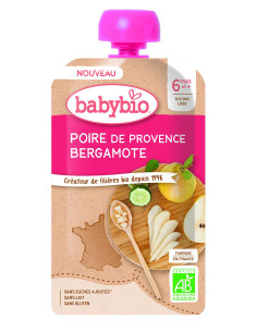 Био Плодов мус - Круша с Бергамот (6+ месеца) - 120г -...