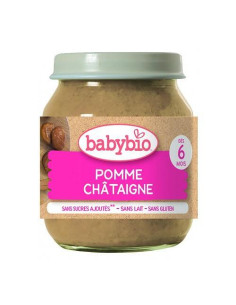 Био Плодово пюре - Ябълка и Кестени (6+ месеца) - 130г -...