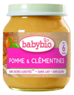 Био Плодово пюре - Ябълки и Клементини (6+ месеца) - 130г...
