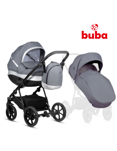 Buba ZAZA2 2в1 бебешка количка 021 Dark Grey