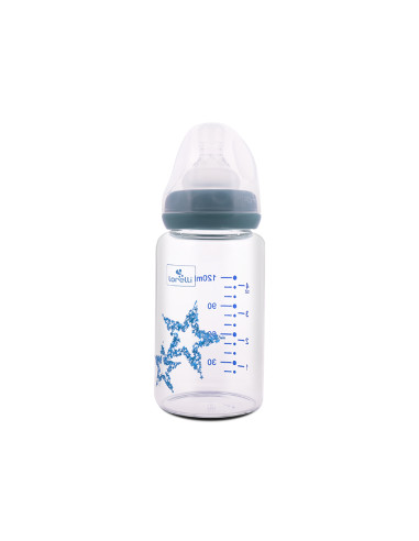 СТЪКЛЕНО ШИШЕ ANTI COLIC 120 МЛ MOONLIGHT BLUE