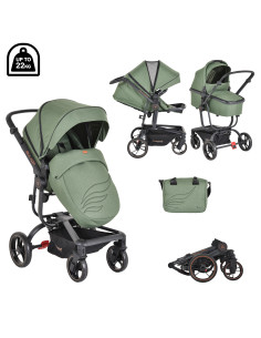 Комбинирана детска количка Ellada 2в1 зелен