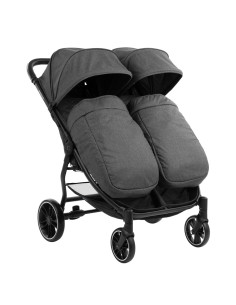 Количка за близнаци Happy 2 Dark Grey 2023 2