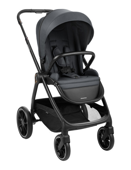 Комбинирана количка 3в1 с кош за новородено Modena Dark Grey