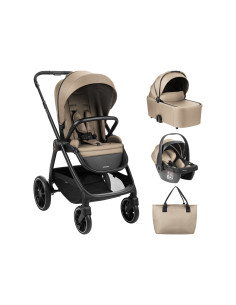 Комбинирана количка 3в1 с кош за новородено Modena Beige