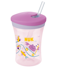 NUK EVOLUTION Action Cup Чаша 230мл. със сламка, 12+ мес....