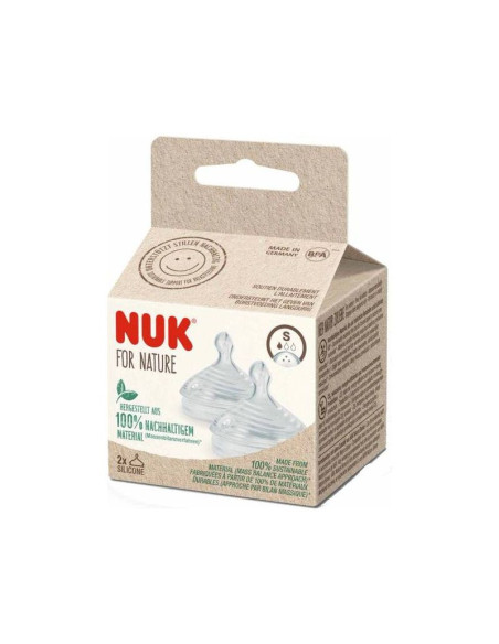 NUK for NATURE биберон за храна силикон 0+ S, 2бр. Softer