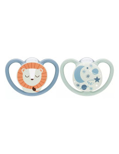 NUK биберон залъгалка силикон 0-6мес. 2бр. Space Night...