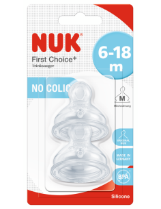 NUK FIRST CHOICE+ биберон храна силикон 2 бр. 6-18мес.,...