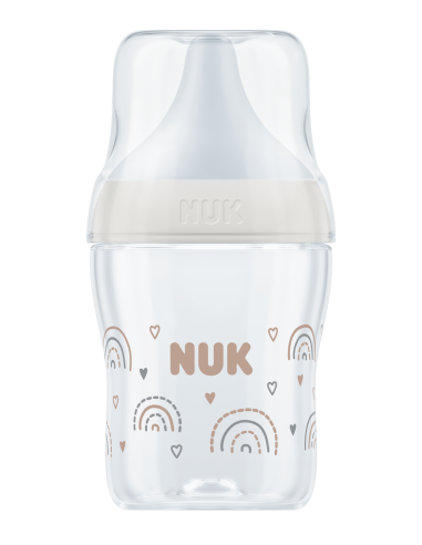 NUK Perfect Match Шише РР 150мл. със силиконов биберон за хранене S, 0+мес. Дъга