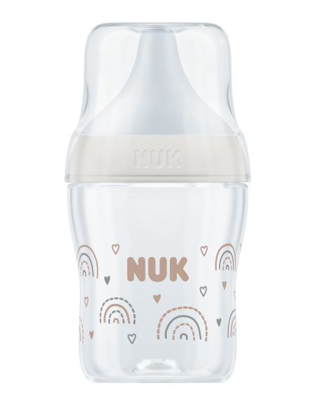NUK Perfect Match Шише РР 150мл. със силиконов биберон за хранене S, 0+мес. Дъга