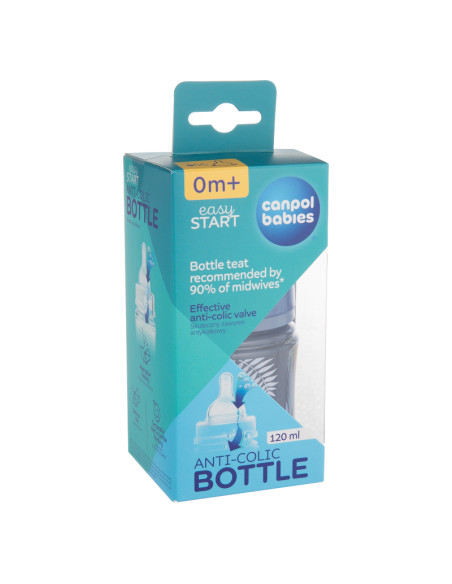 Шише антиколик с широко гърло Easy Start GOLD 120 мл