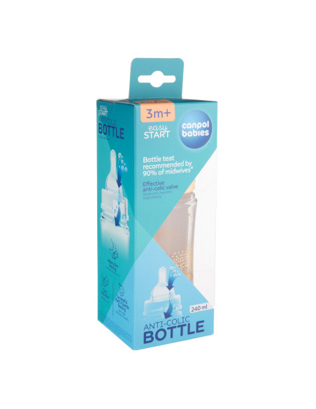 Шише антиколик с широко гърло Easy Start MOUNTAINS 240 мл