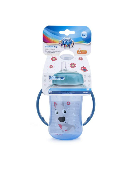 Преходна чаша със силиконов накрайник и дръжки 320 мл