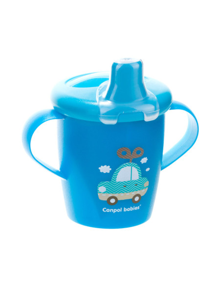 Неразливаща се чаша с дръжки и твърд накрайник TOYS 250 мл