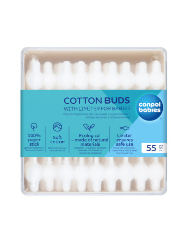 Клечки за уши с ограничител 55 бр.