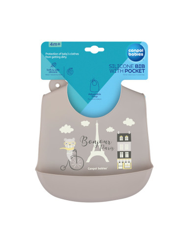 Силиконов лигавник с джоб BONJOUR PARIS