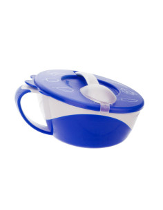 Купа за хранене с капаче и лъжица,  Little Cow 350 мл 9м+ 2