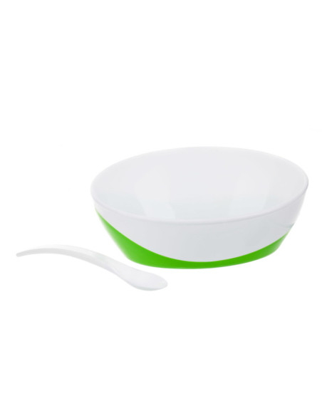 Купа за хранене с капаче и лъжица,  Little Cow 350 мл 9м+