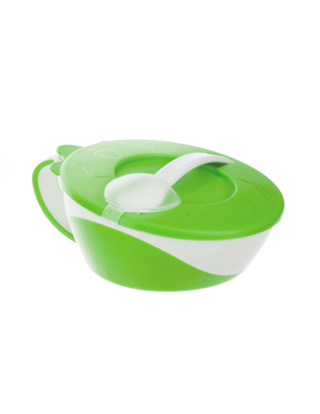 Купа за хранене с капаче и лъжица,  Little Cow 350 мл 9м+
