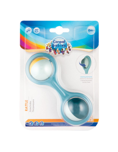 Дрънкалка с въртящи се топчета BARBELL