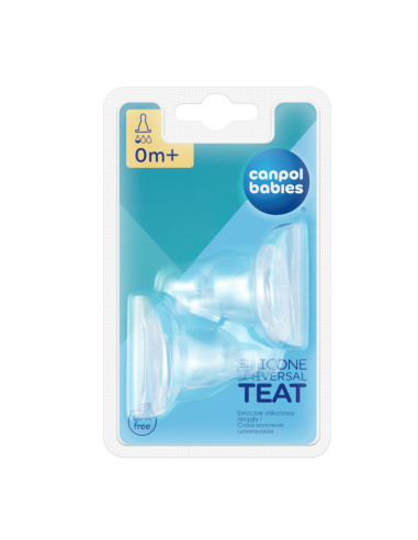 Антиколик силиконов стандартен биберон 0м+ - 2 бр.