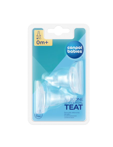 Антиколик силиконов стандартен биберон 0м+ - 2 бр.