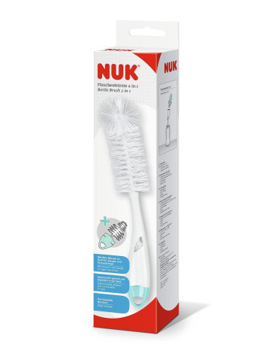 NUK четка за шише и биберон - 2 в 1 MINT