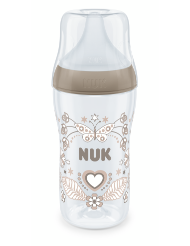 NUK Perfect Match Шише РР 260мл.  със силиконов биберон за хранене M, 3+ мес. Сърце