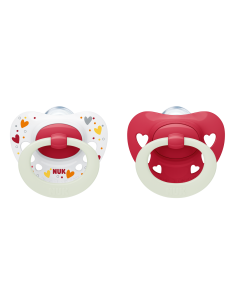 NUK Биберон залъгалка силикон 18-36 мес. 2 бр. Signature...