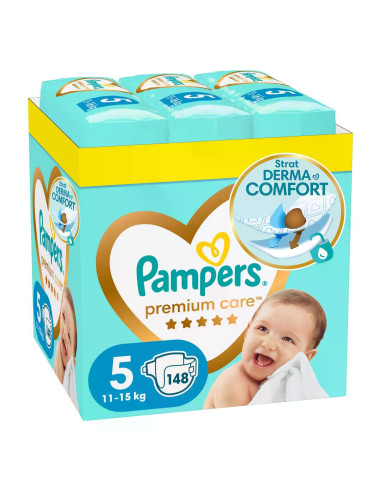 PAMPERS Premium Care Размер 5, пелени, MSB, 148бр.