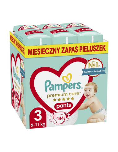 PAMPERS Premium Care Размер 3, гащички, MSB, 144бр.