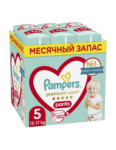 PAMPERS Premium Care Размер 5, гащички, MSB, 102бр.