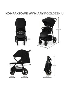 Kinderkraft TRIG 3 бебешка количка ONYX BLACK 2