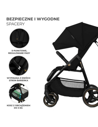 Kinderkraft TRIG 3 бебешка количка ONYX BLACK