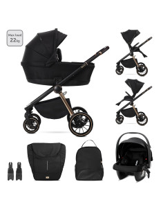 Д.КОЛИЧКА BIANCA BLACK 3 В 1 до 22кг с кош за ново