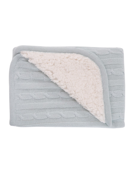 Плетено памучно одеяло с шерпа Mint