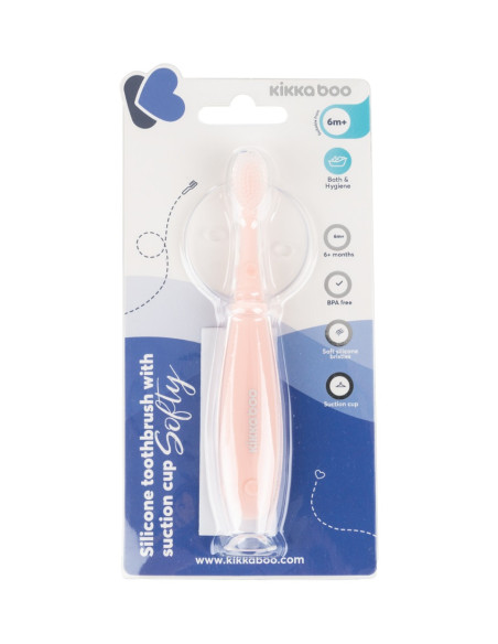 Четка силиконова за зъби Softy Pink